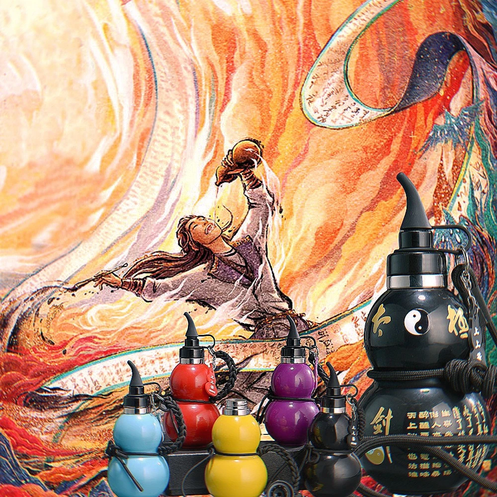 户外便携创意不锈钢黑高颜值运动水杯水壶保温杯神话葫芦杯大容量