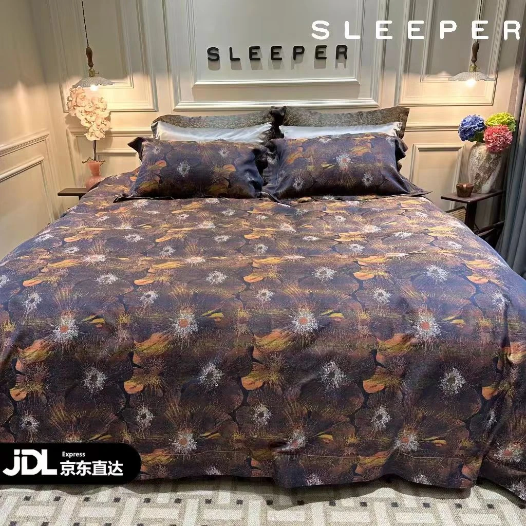 SLEEPER春夏新款花卉全棉色织提花床上用品四件套高端家纺