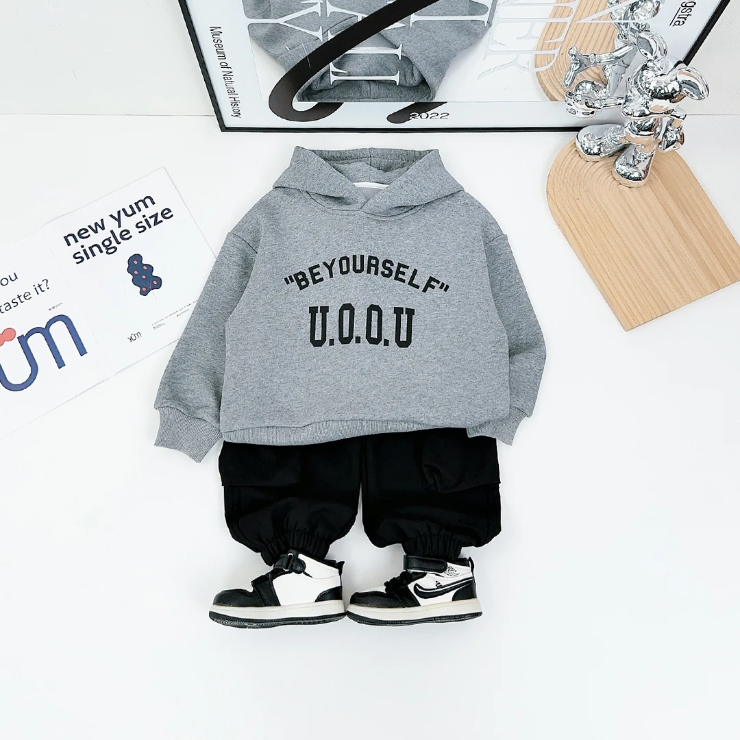 儿童卫衣加绒款长袖2024新款秋冬装男童 D-BD89090 悠悠童话童装