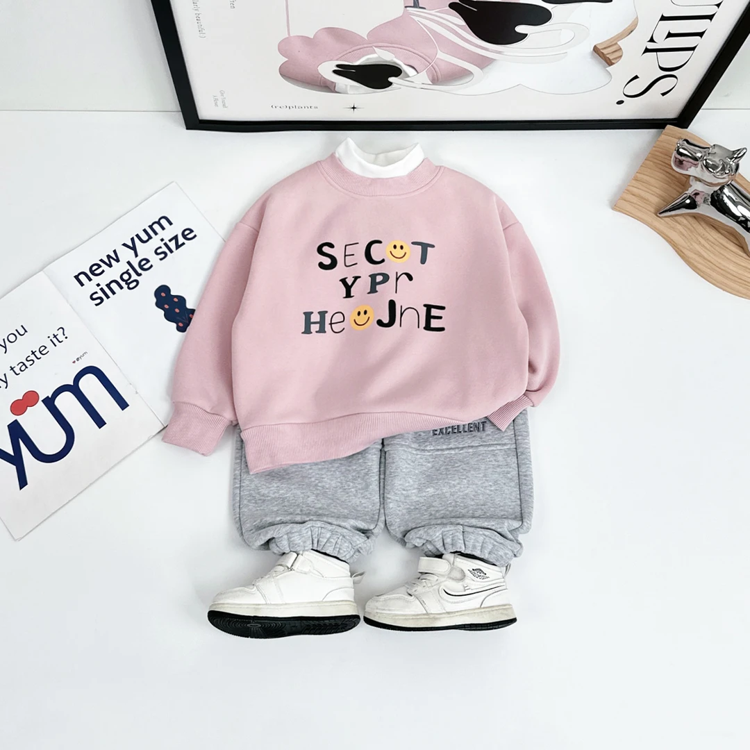 儿童卫衣加绒款长袖2024新款秋冬装男童 D-DMD7283 悠悠童话童装