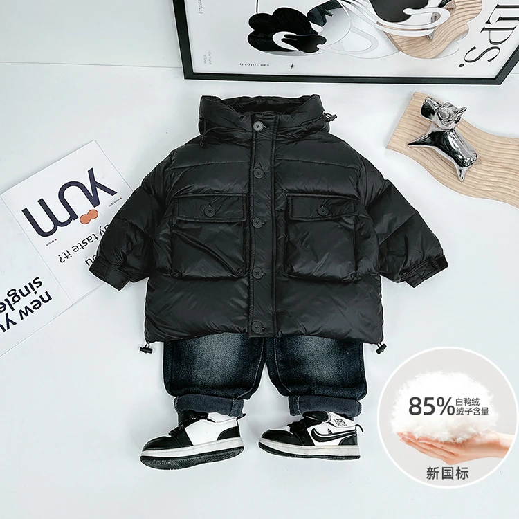 儿童羽绒服男童白鸭绒2024新款保暖冬装洋气D-Y003 悠悠童话童装