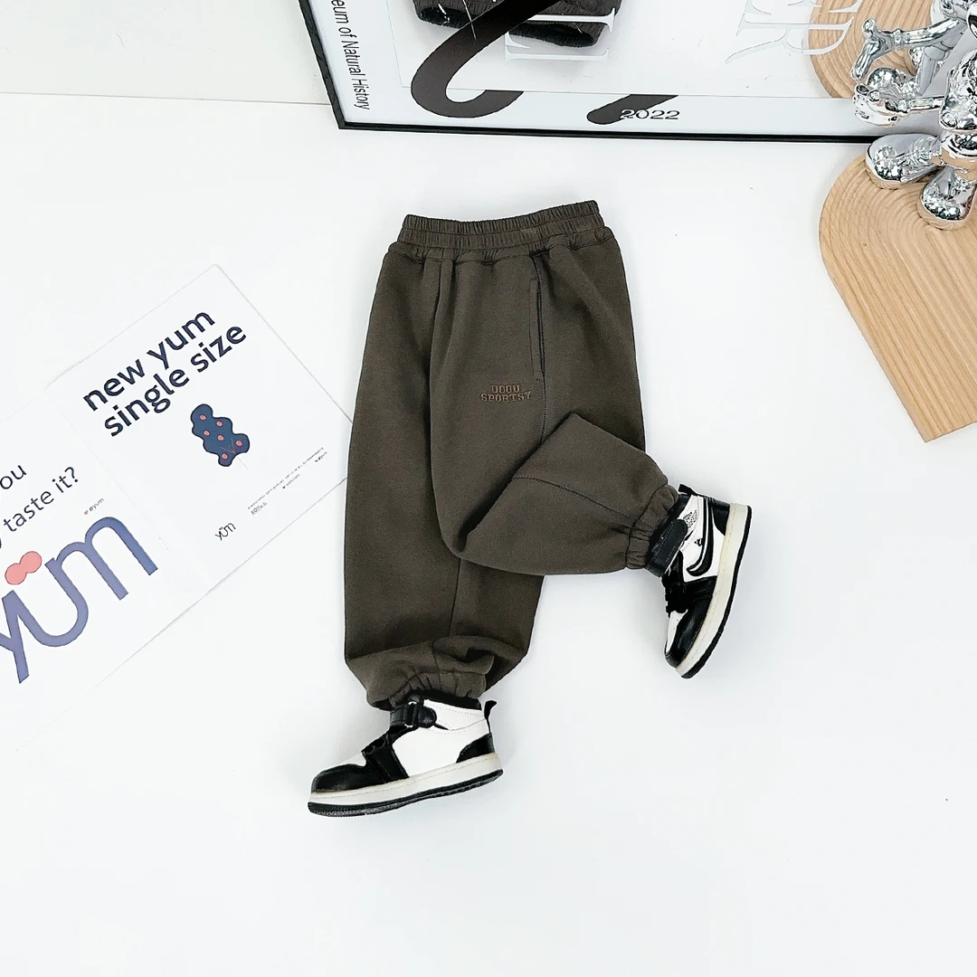 男童加绒裤子儿童运动裤2024新秋冬装 D-BQ241061N 悠悠童话童装