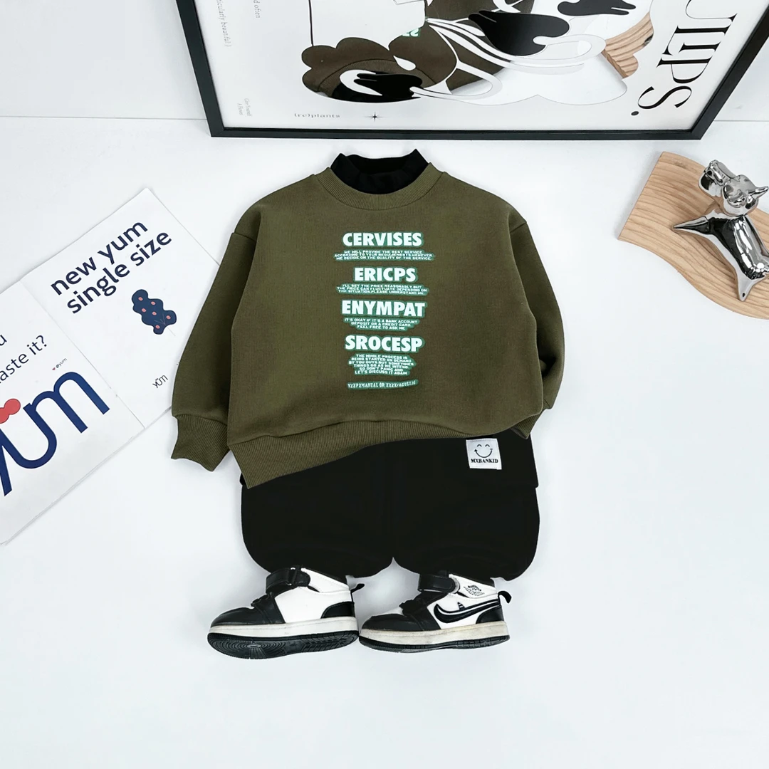 儿童卫衣加绒款长袖2024新款秋冬装男童 D-HZ241397 悠悠童话童装