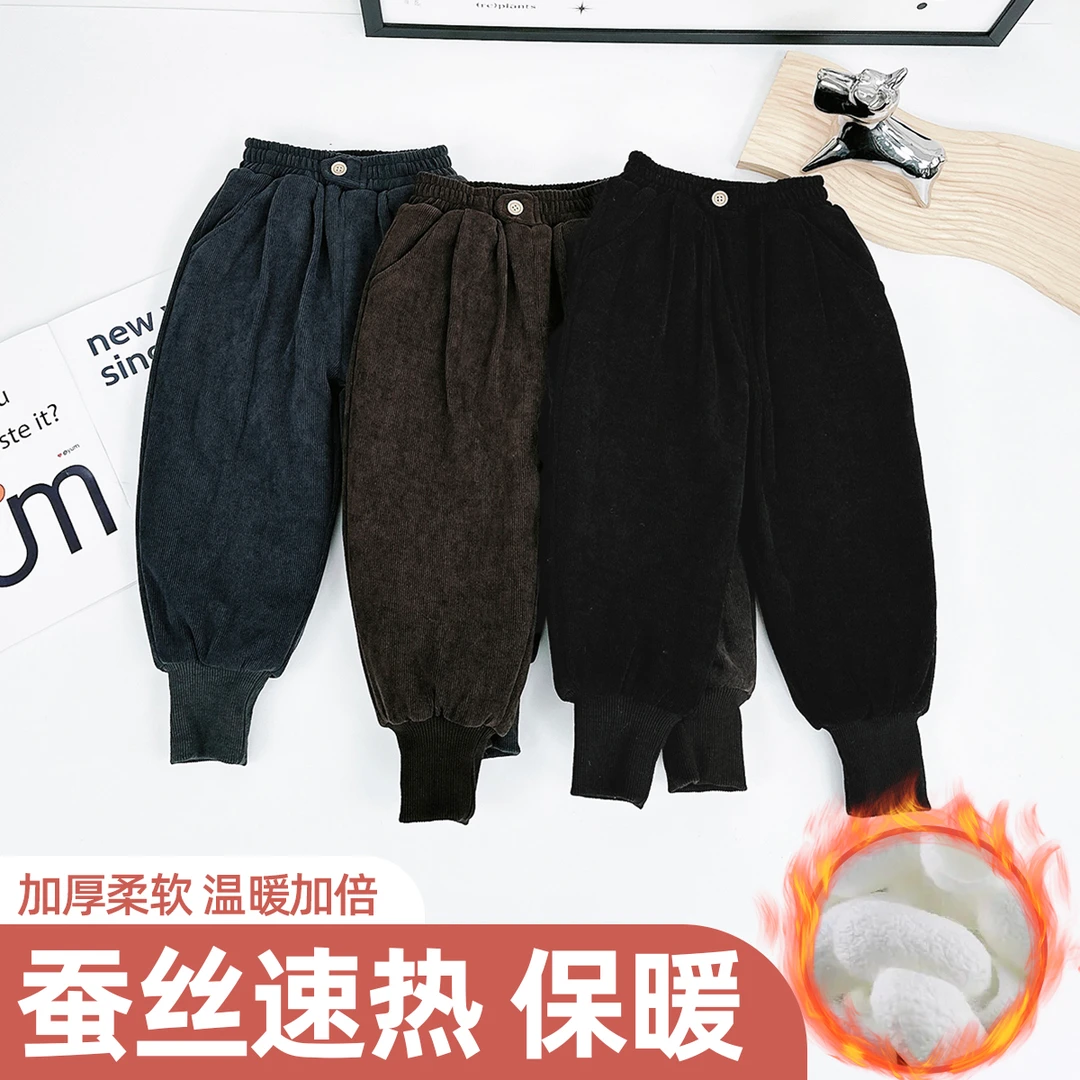 儿童棉裤男童裤子加厚2024新款秋冬装潮 D-DTXT186 悠悠童话童装