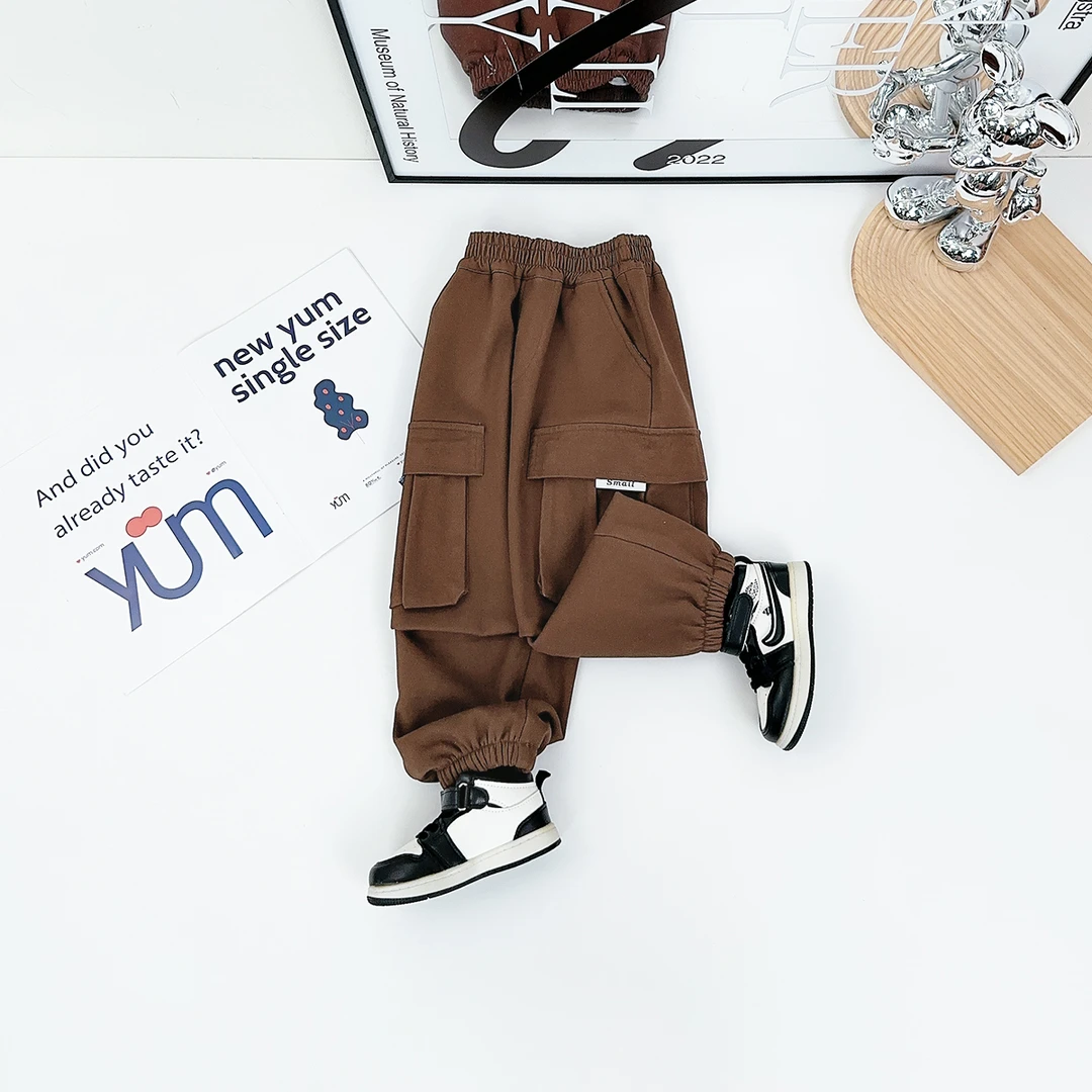 男童加绒裤子儿童休闲裤2024新款秋冬装 D-WG27533 悠悠童话童装