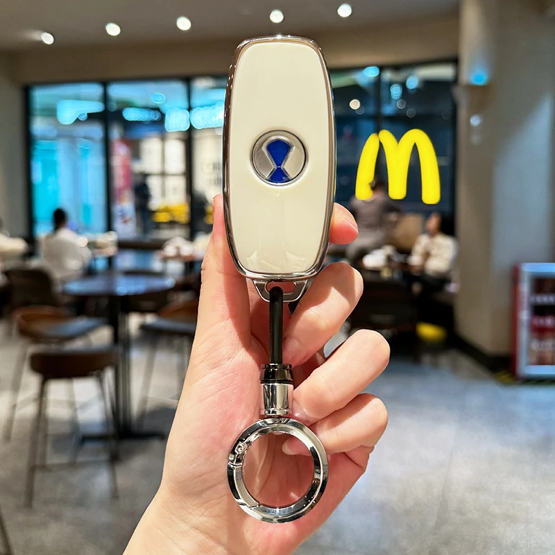 腾势d9钥匙套N7包N8腾势X扣网红女士专用高档保护壳改装汽车用品