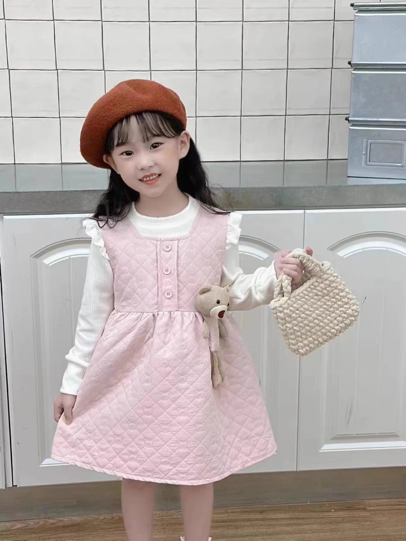 女童连衣裙春秋2023新款洋气女装裙子套装女装公主裙春装两件套