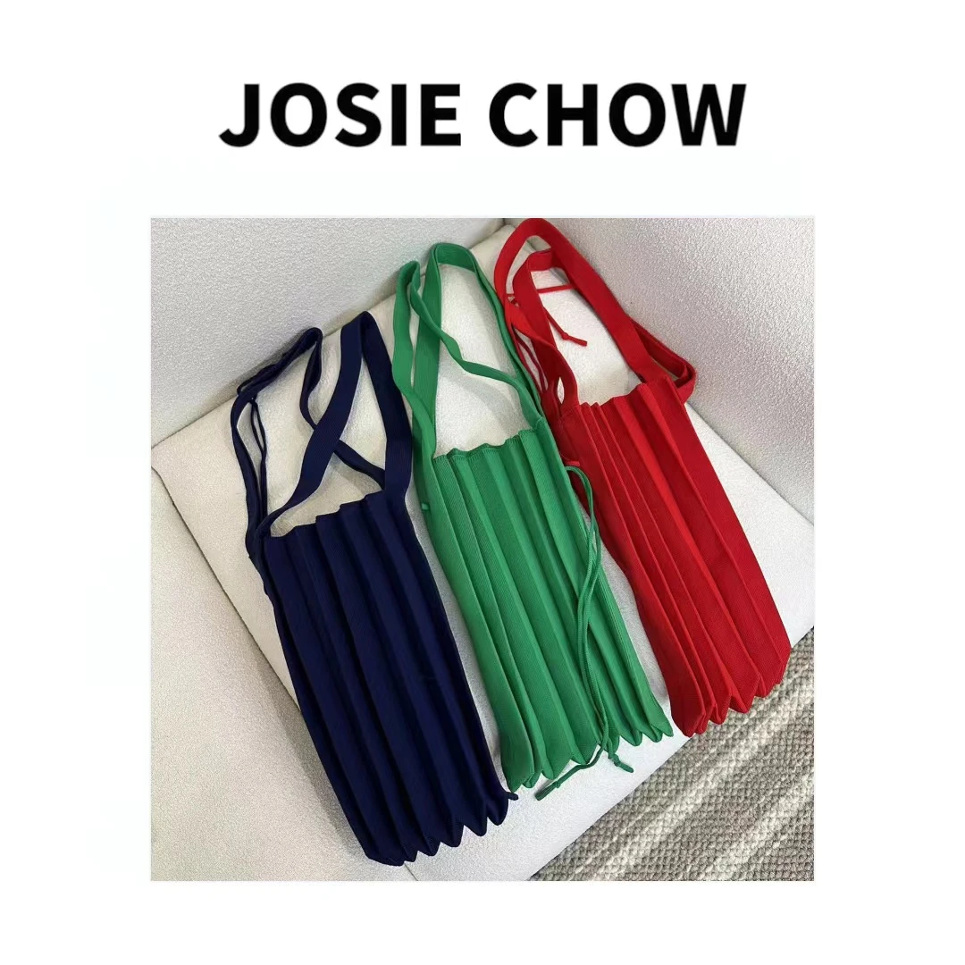 JOSIE CHOW【彩色】百搭薄款针织布艺手提单肩包。JC270233