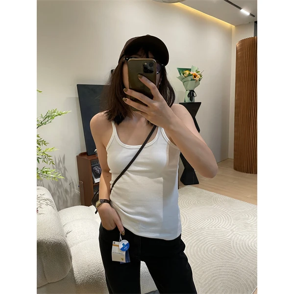 Tt560126。基础Bi备！螺纹弹力打底吊带背心。