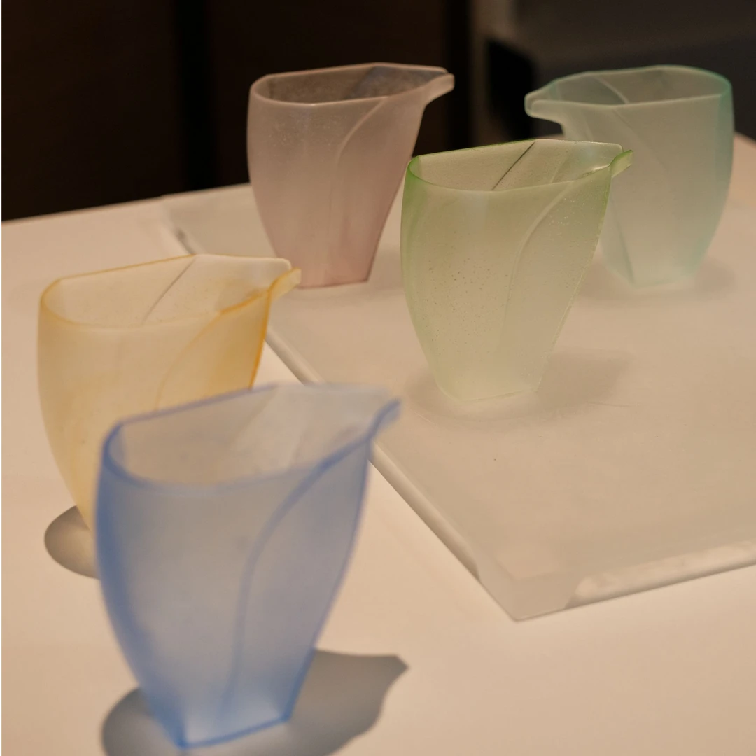 與山堂琉璃-流纹公道杯