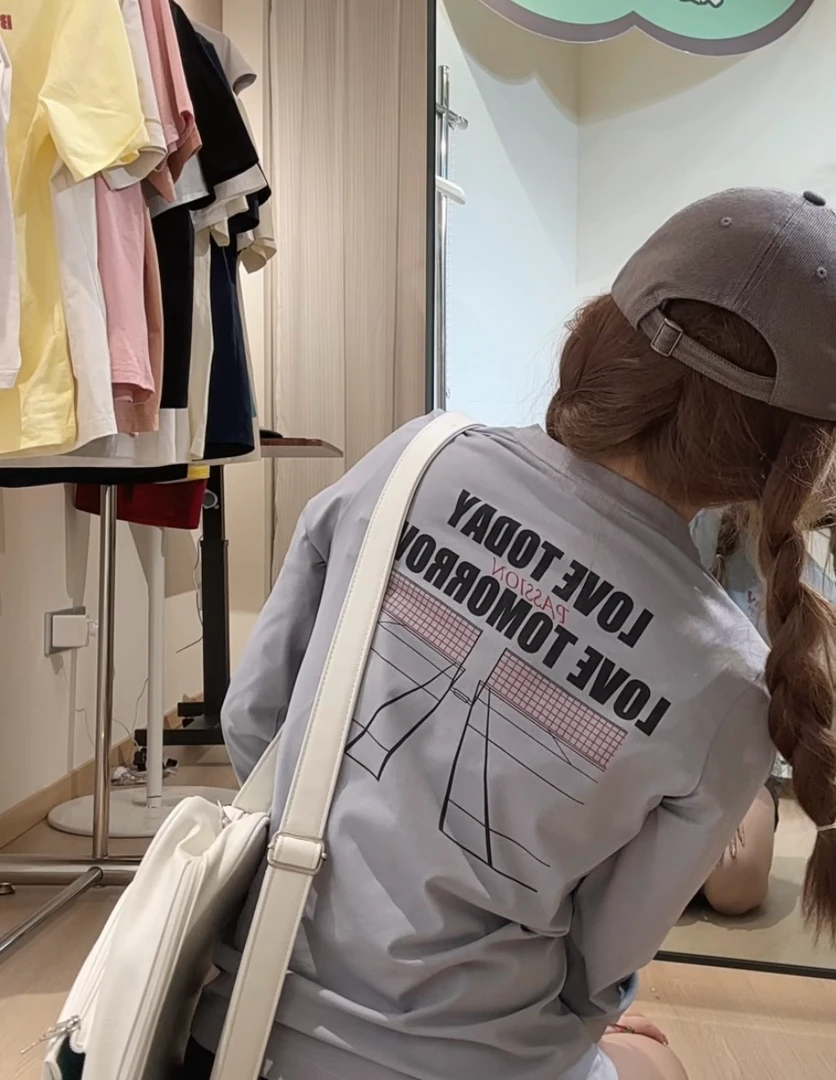 韩国BGOVS羽毛球服男女同款运动长袖T恤速干上衣蓝灰