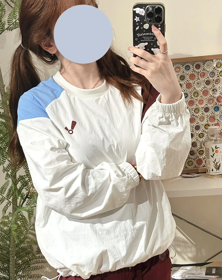 韩国BGOVS运动服羽毛球服男女同款防风长袖卫衣速干