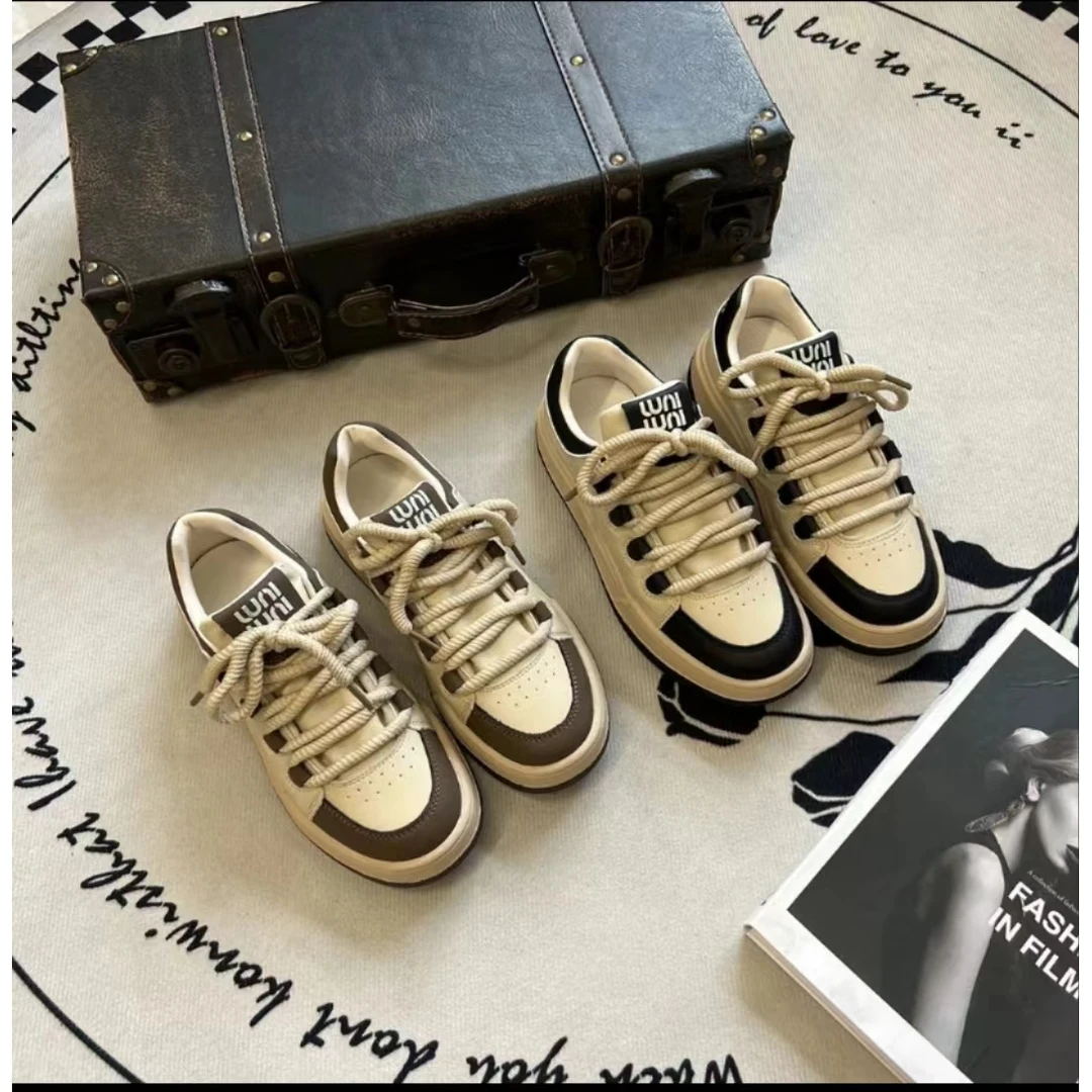 CF6615新款系带圆头休闲百搭舒适小板鞋仓