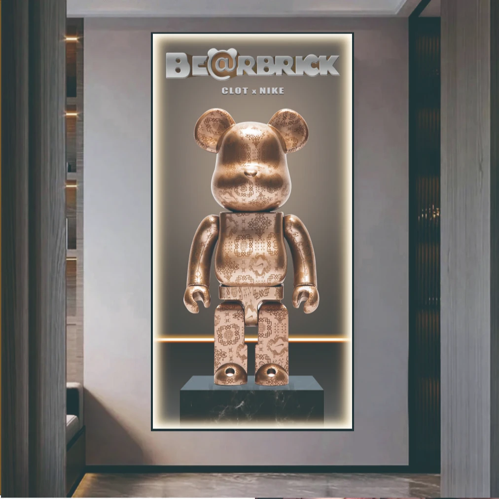 《暴力熊乐高》现代装饰画铝合金50*100L155