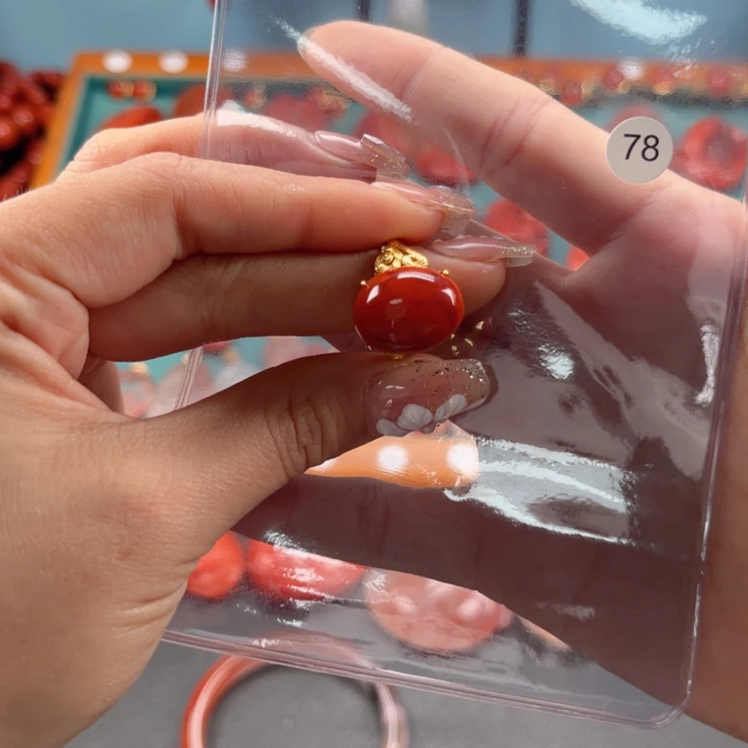 【闪购商品】南红玛瑙戒指银S925镶嵌