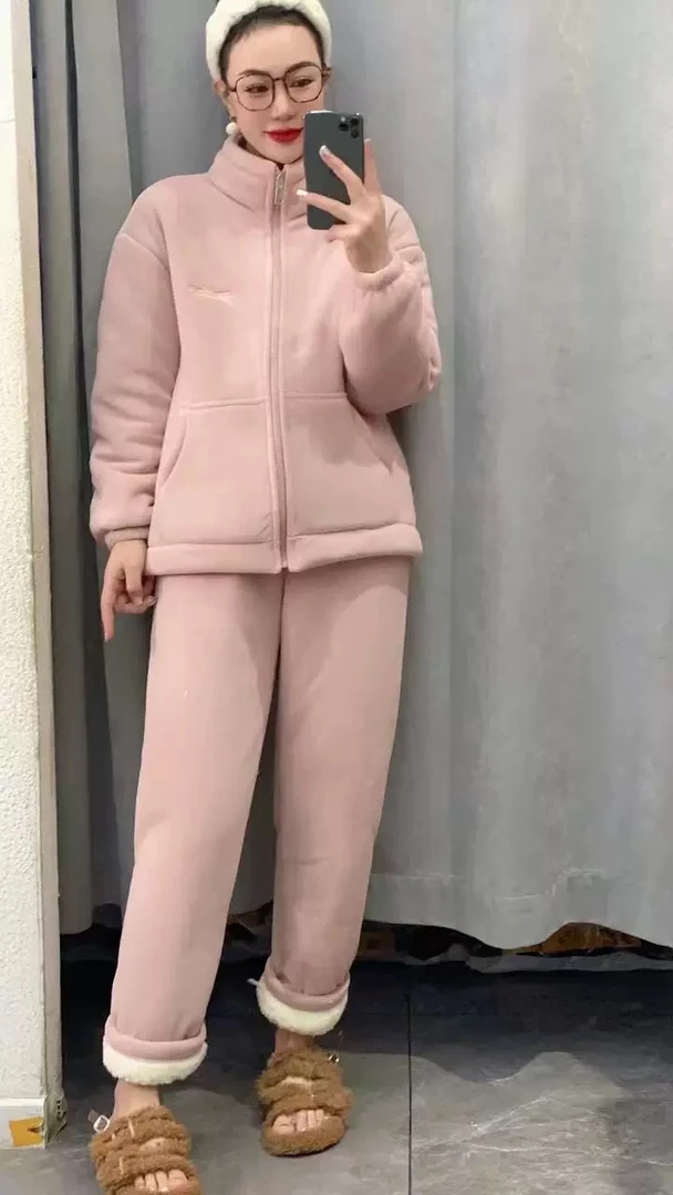 晨妹～原版三层加厚立领休闲套装B12