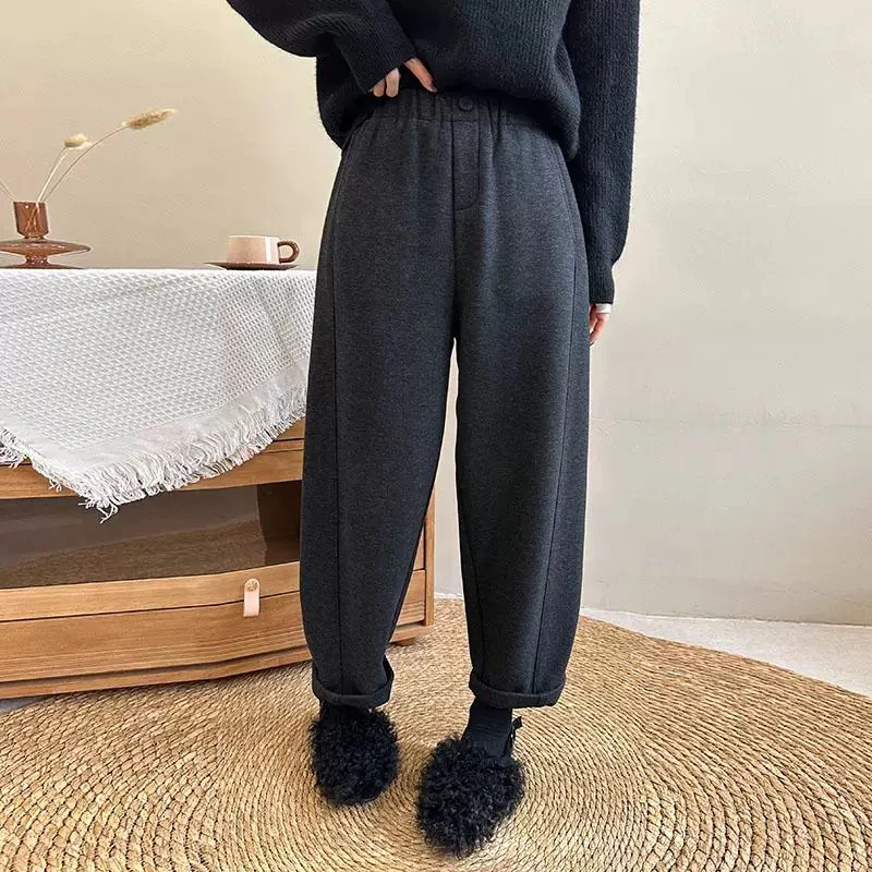 厂家请~爆款加绒加厚豌豆裤休闲裤88637