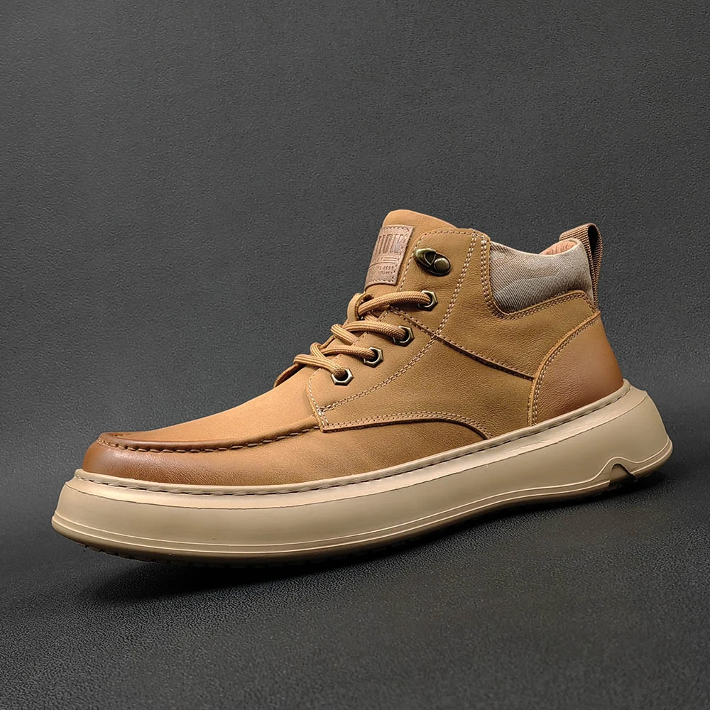 男士秋季款真皮马丁靴百搭欧洲站英伦风小众休闲皮靴男1819