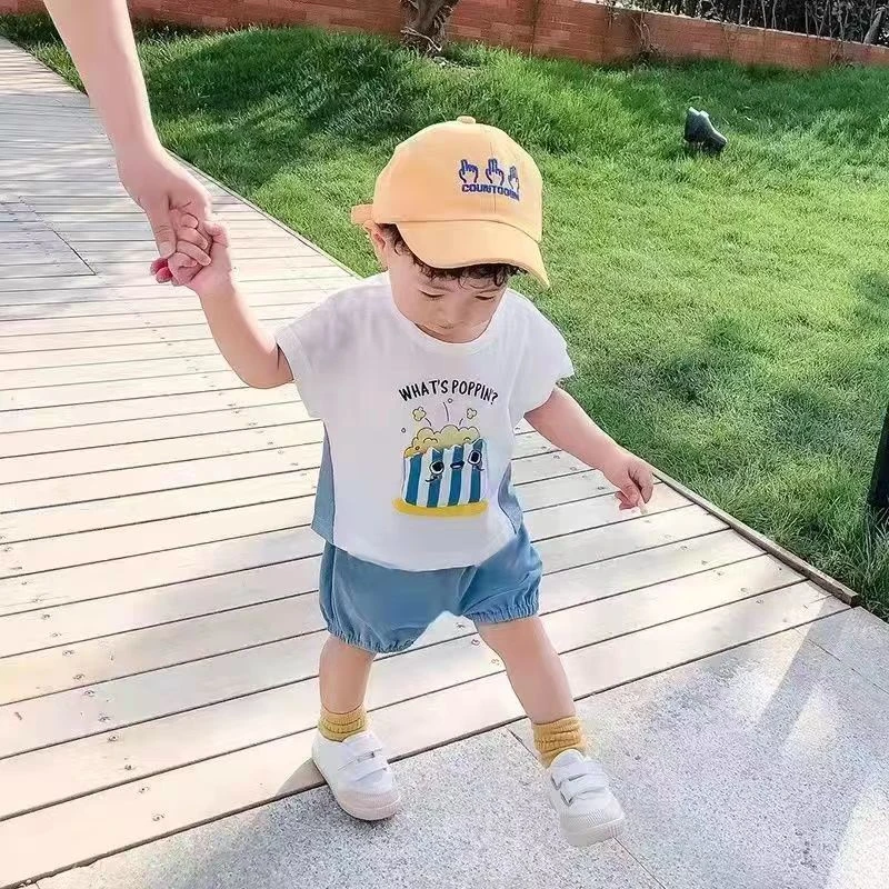 男童夏装宝宝套装夏季小童休闲卡通半袖衣服1-4岁2男宝宝两件套潮