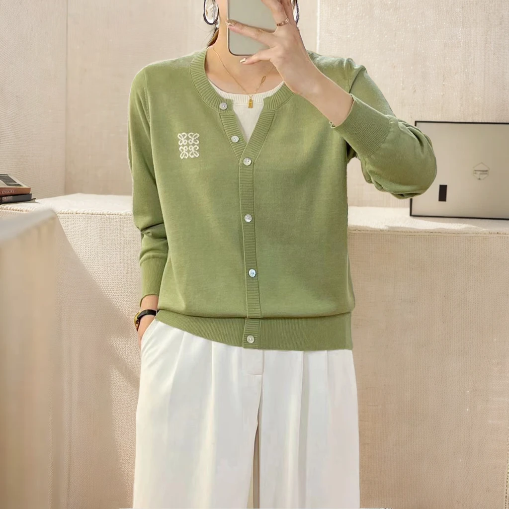 假两件薄款细针织毛衣2025春秋新款女装洋气宽松长袖针织衫B7-13