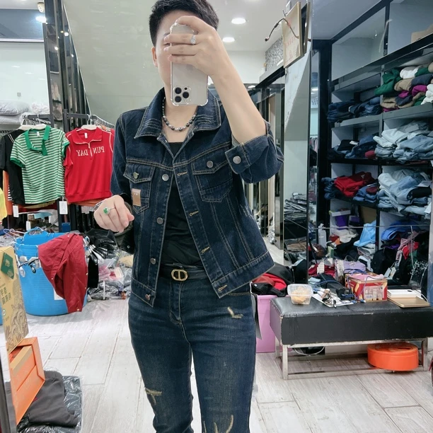 秋冬新款单层个性简约牛仔外套8610品