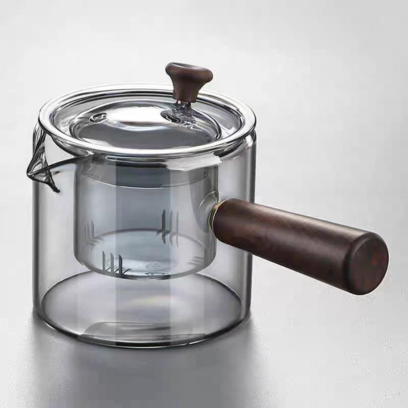 高硼硅耐高温玻璃过滤泡茶壶养生壶侧把茶壶煮茶器花茶壶茶具