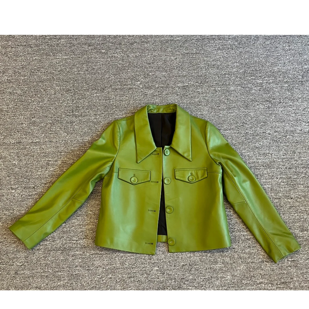 时尚潮流休闲经典百搭皮衣皮裤马甲春秋冬设计款真皮女士气质轻职