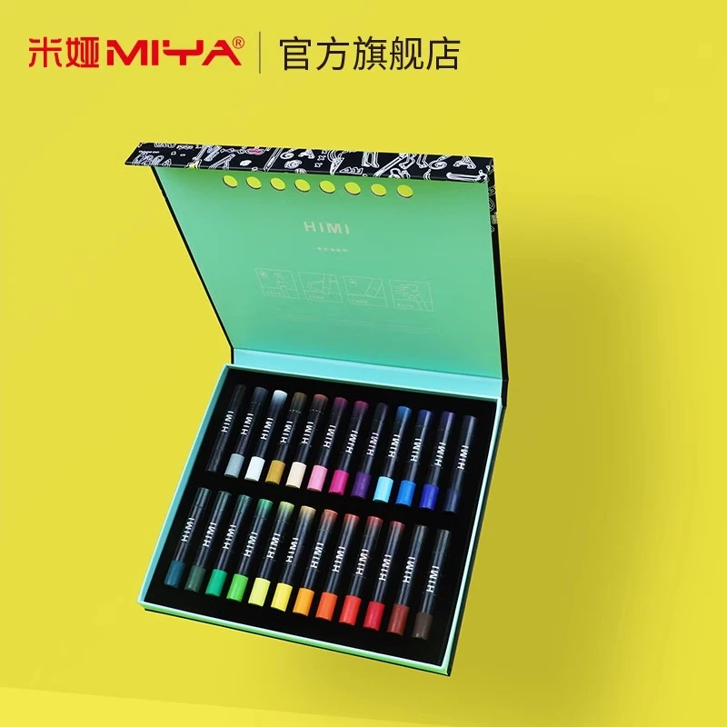 MIYA米娅重彩油画棒12色24色36软性蜡笔学生专用绘画涂鸦美术工具