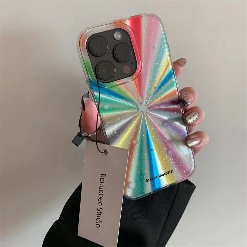 极光彩虹星星苹果15PRO手机壳iphone11/12/13创意xs/xr小众14新款