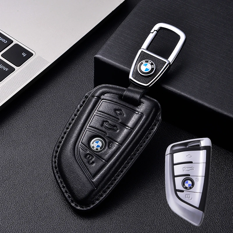 宝马5系530 525Li3系330X3扣X1X2系7系X5车钥匙套扣真皮高档商务