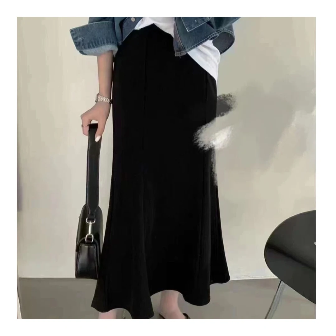 美冰-MEI BIN  韩版新款百搭丝绒鱼尾休闲半身裙  080408 JFB1U