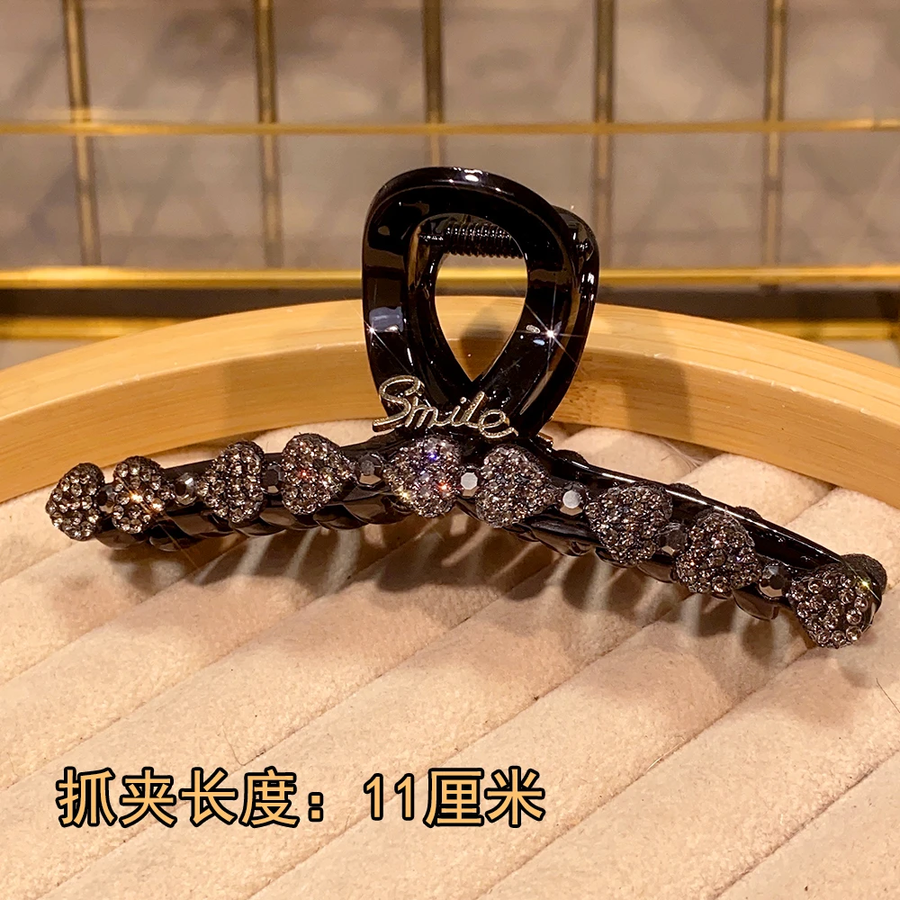 948款高级感鲨鱼夹小香风发夹女后脑勺爱心抓夹大号2024新款头饰