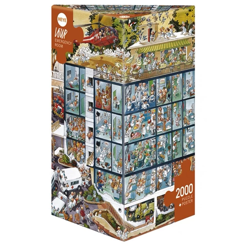现货HEYE急诊室2000片德国进口拼图成人益智玩具雷诺瓦原创欧洲