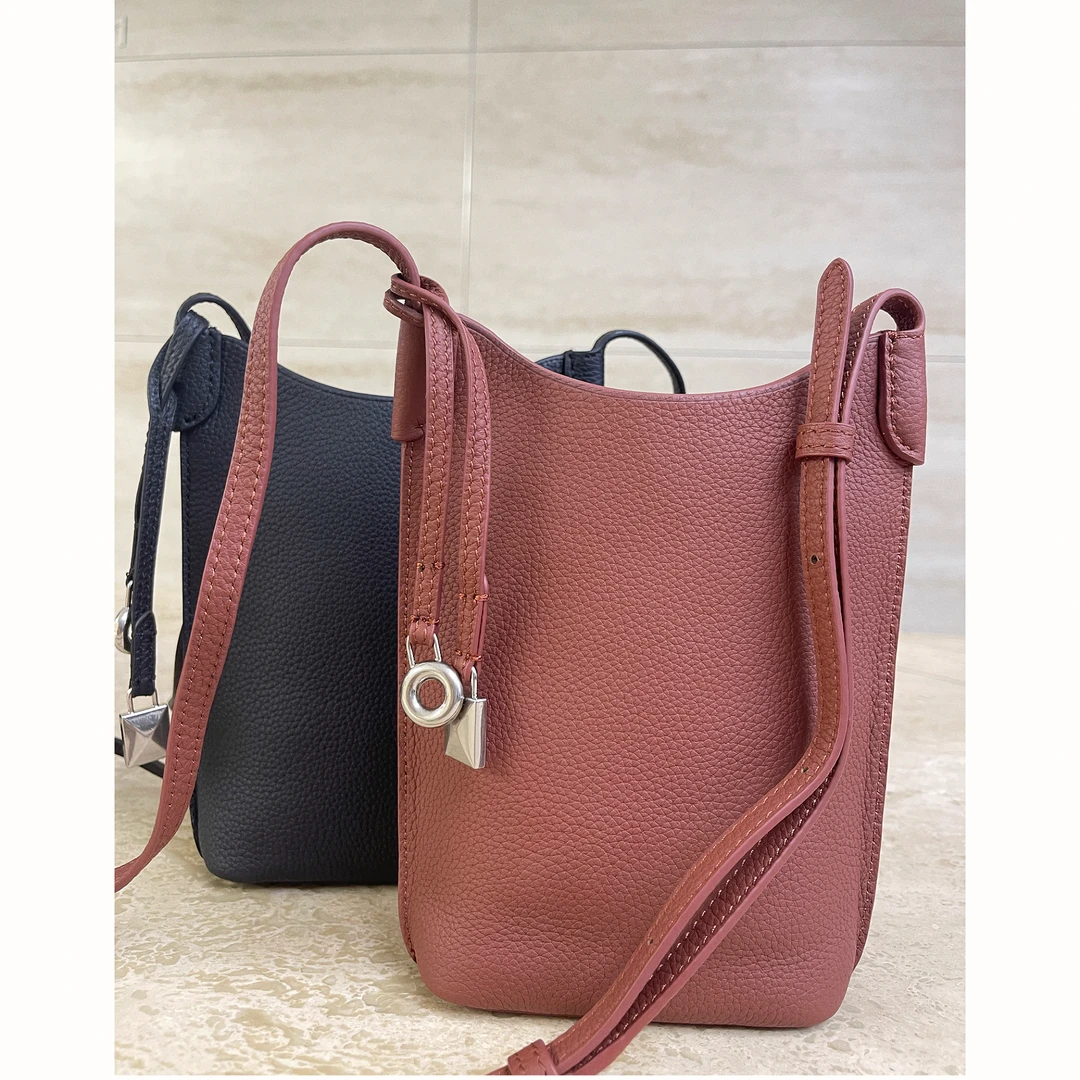 瑞瑞ANNYRUI【LP手机包】意大利进口全粒面头层小牛皮时尚手机包