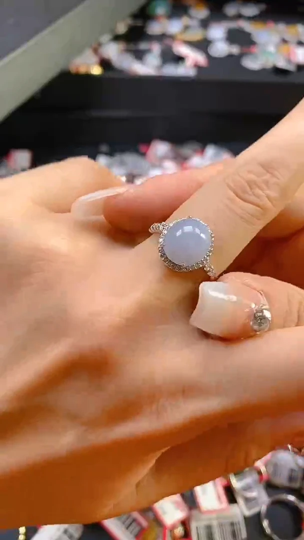 【闪购商品】翡翠戒指银S925镶嵌0816399433