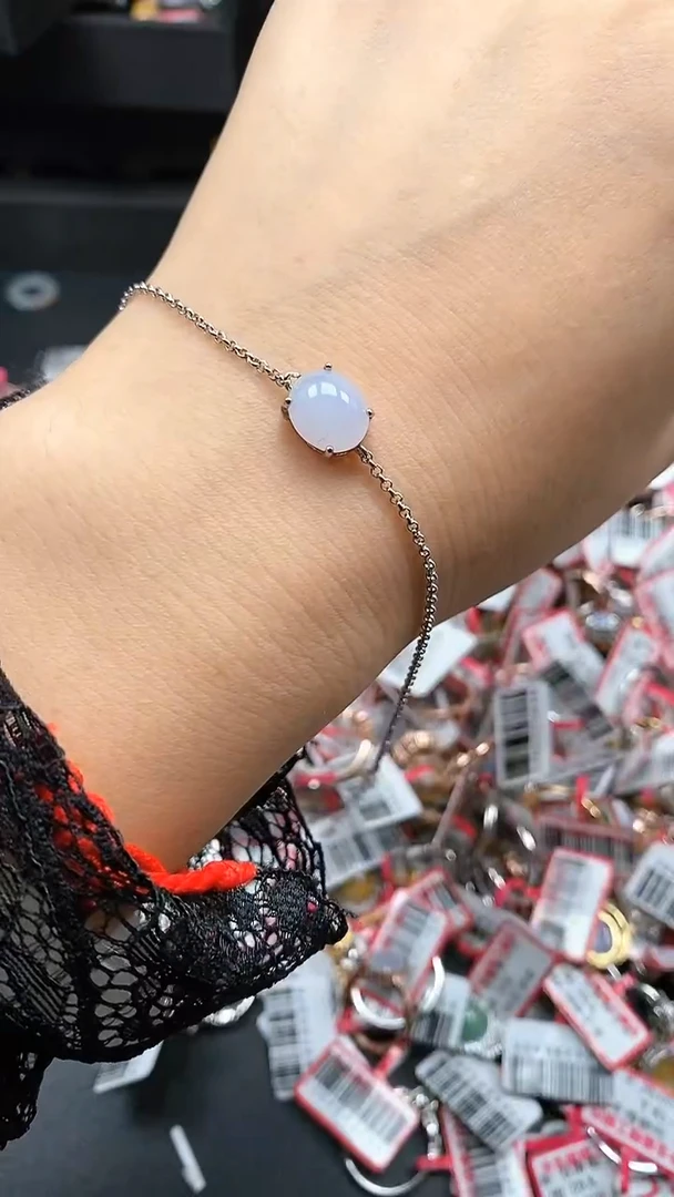 【闪购商品】翡翠手链银S925镶嵌0010894987