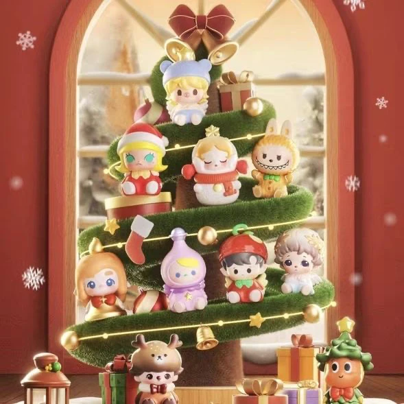 正版泡泡圣诞系列萌粒dimosp公仔摆件女孩礼物