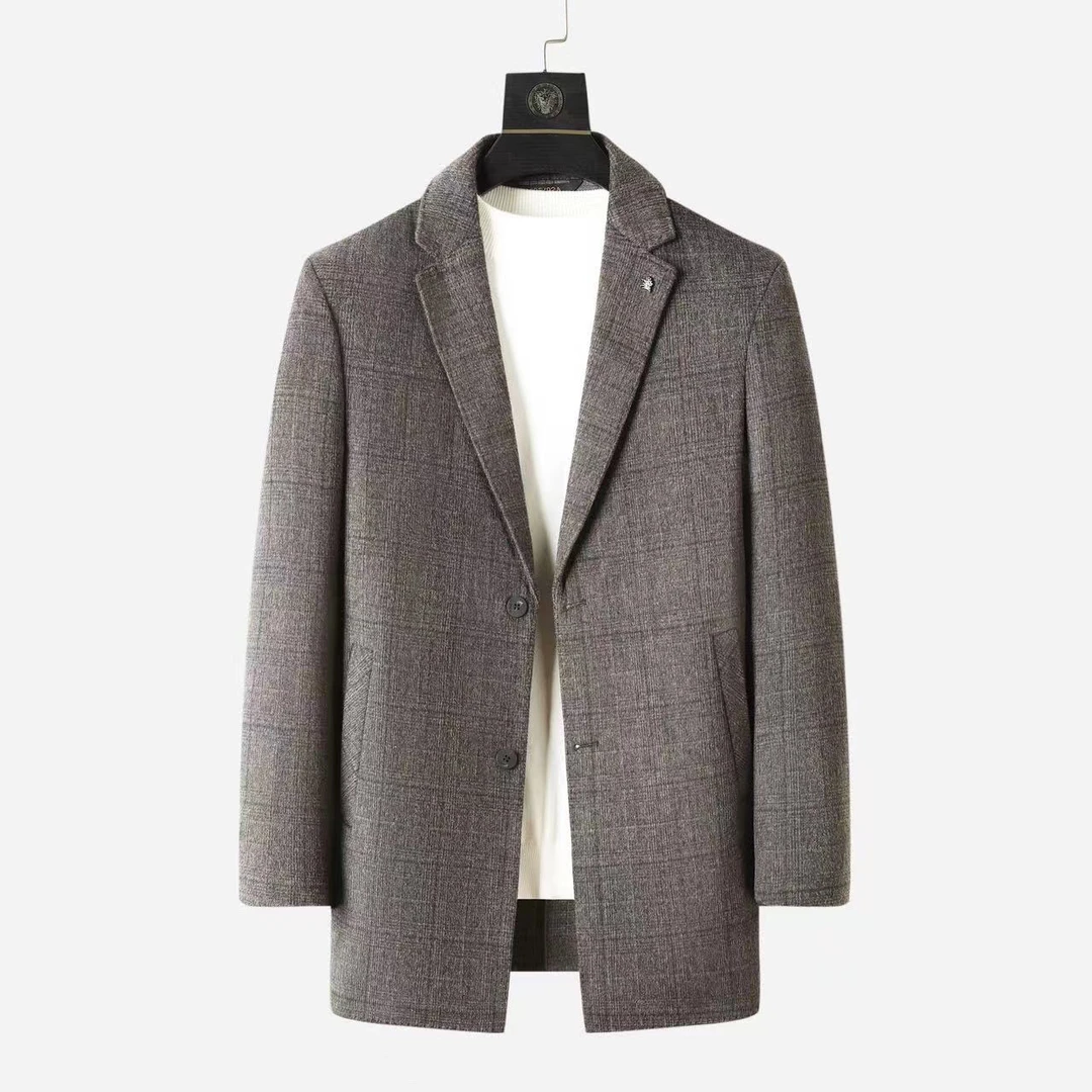 【大滟】男士秋冬手工双面尼大衣商务休闲双面呢大衣外套/23009