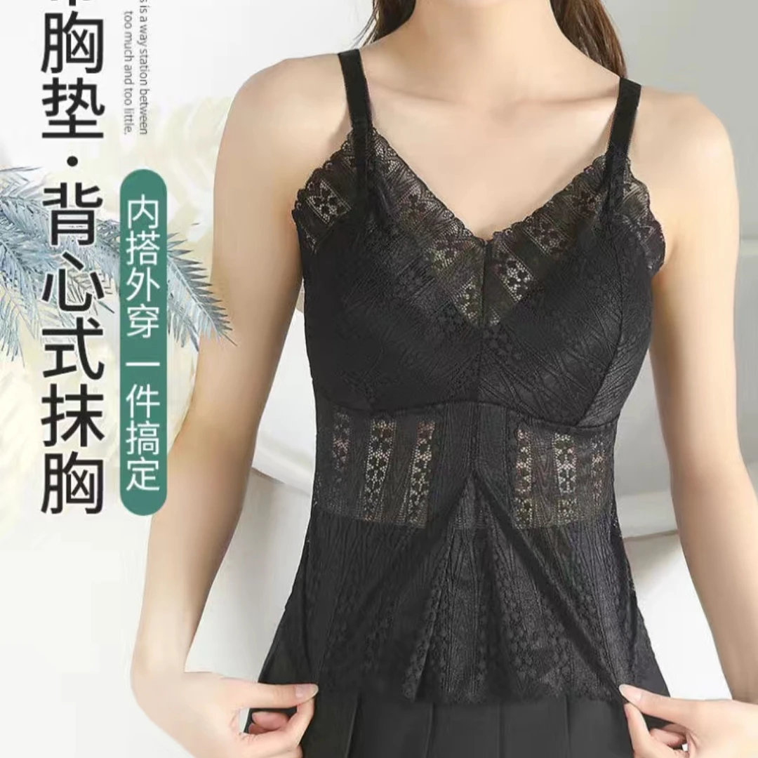 夏季薄款交叉蕾丝美背弹力舒适内搭打底女士内衣聚拢