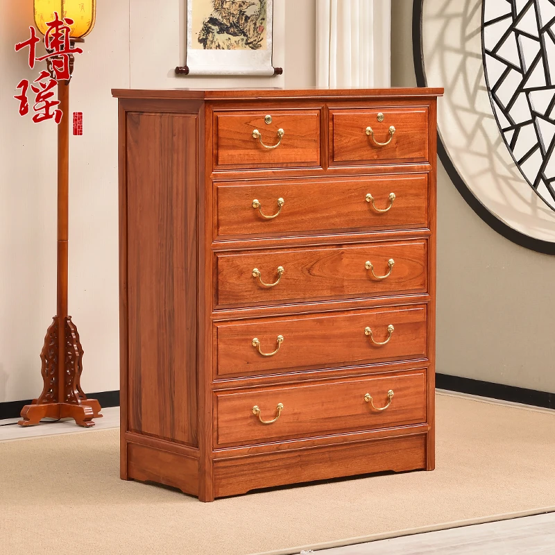 博瑶香樟木五斗柜全实木六斗柜中式卧室收纳储物柜抽屉柜五斗衣橱