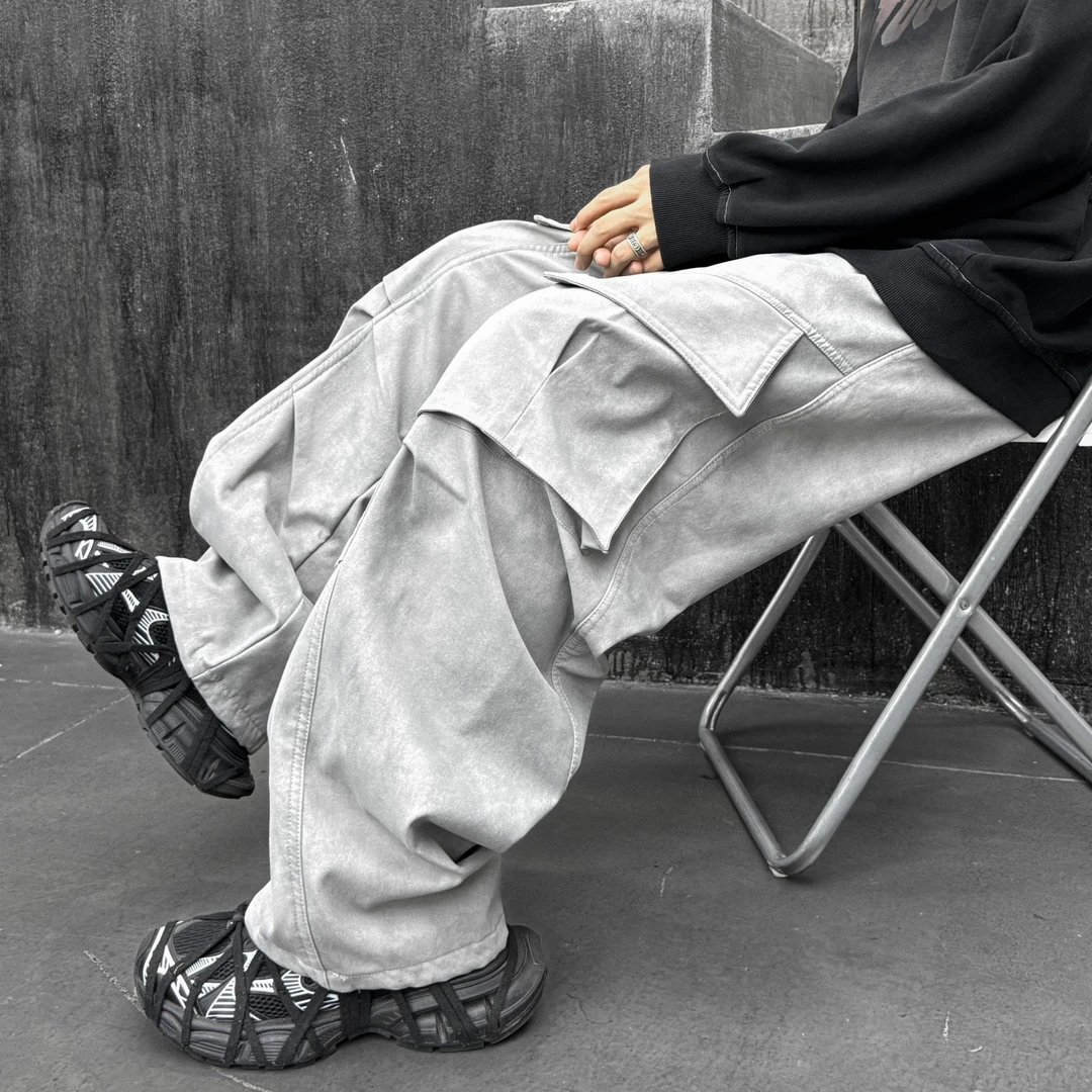 儿童青少年装2024冬季新款男童韩版休闲复古工装弯刀裤休闲裤