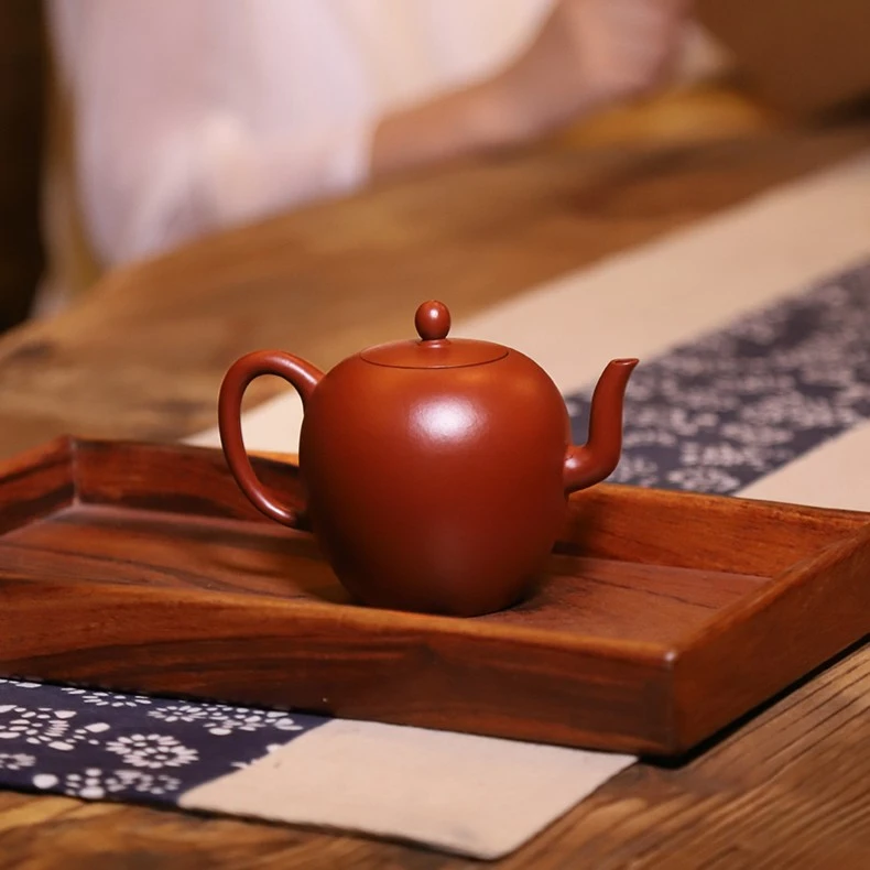 百年利永美人肩壶原矿大红袍240CC茶壶泥壶梨形