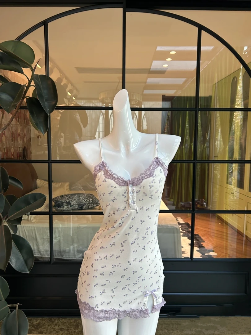 午夜深爱实物拍照修身款纯欲风小碎花女士包臀裙显瘦性感情趣内衣