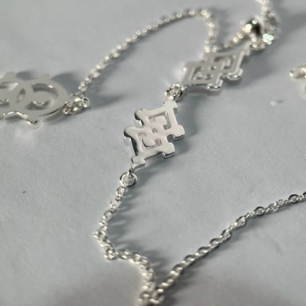 链子925银 925银个性锁骨链时尚简约民族风项链