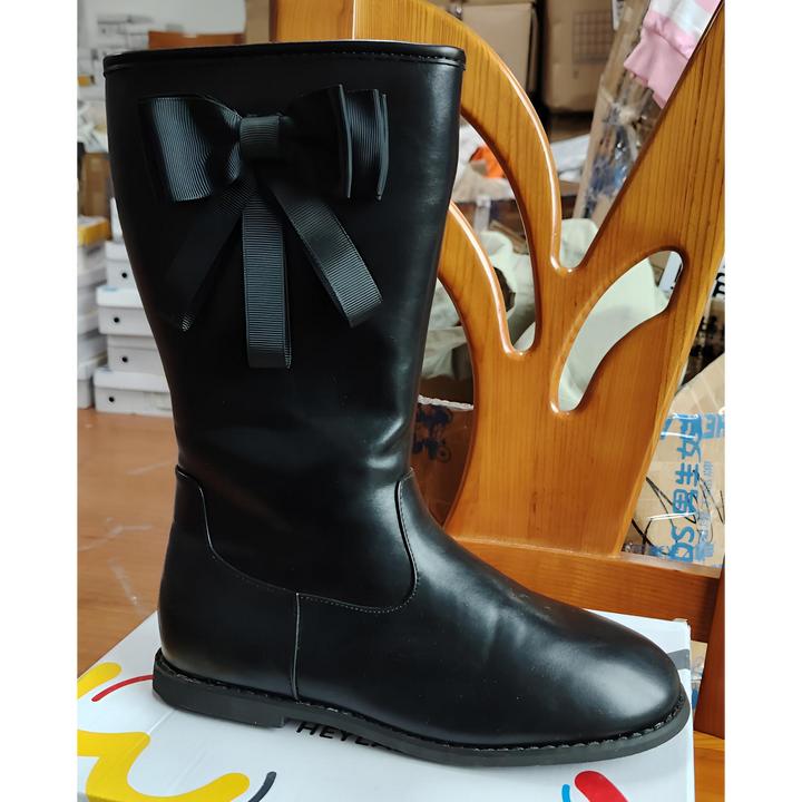 冬季加绒长筒靴女童鞋子