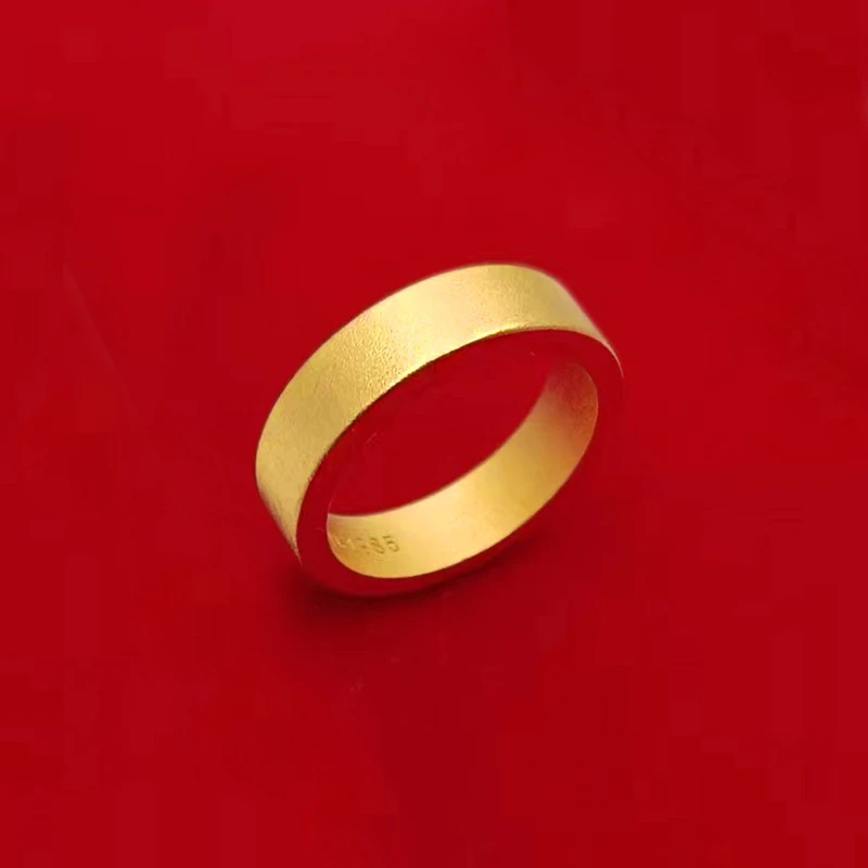 合金戒指 大素圈戒指 2024新款时尚潮流精美百搭简约金色首饰