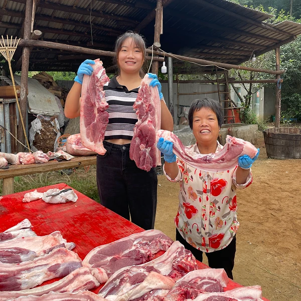 正宗农家黑毛猪肉生态一年以上慢养喂养5斤送生姜【顺丰包邮】