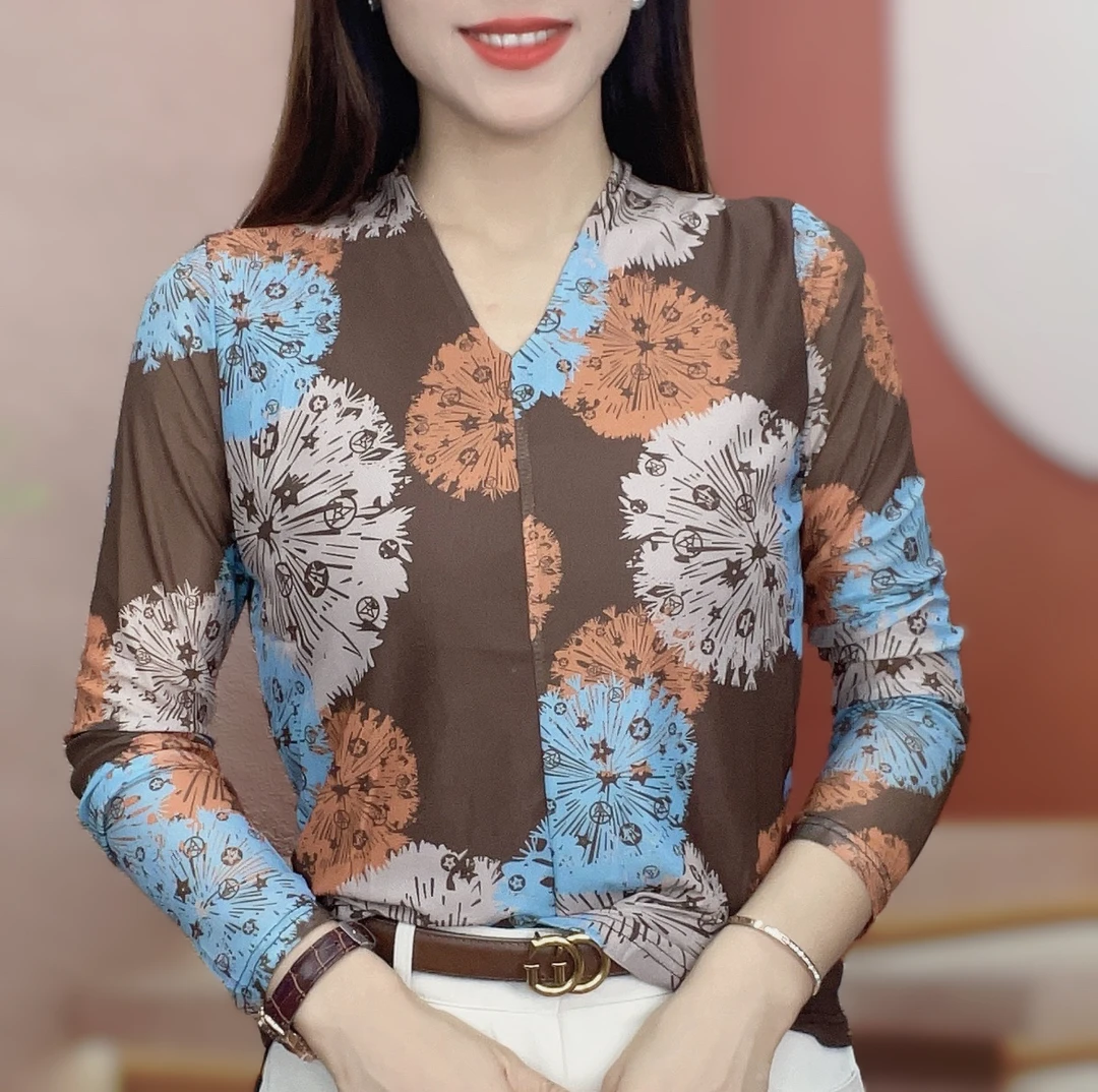 (莹莹推荐)9724交叉V领扇形上衣