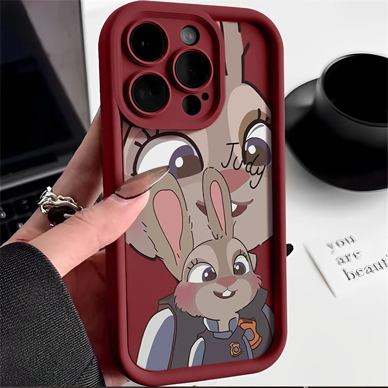 卡通兔警官朱迪苹果1pro5壳14promax网红13pro防摔12可爱11全包