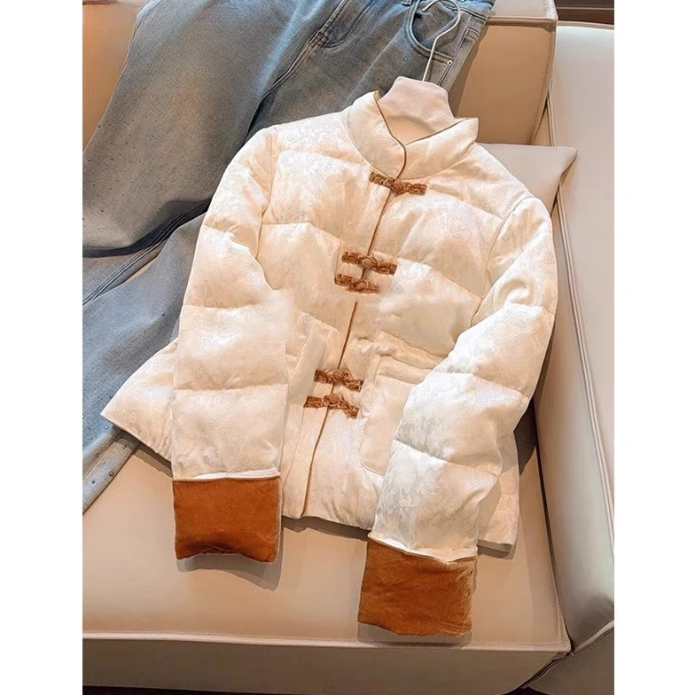 新中式盘扣棉服外套女冬季2024新款高级感加厚小个子保暖棉袄上衣